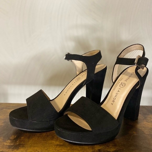 Chinese Laundry Shoes - Chinese Laundry Z-Aced micro sued heels; US 7